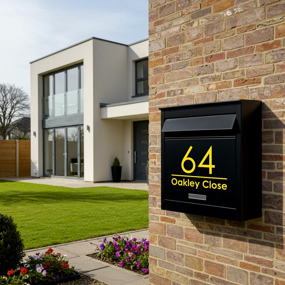 Personalised Postbox Stickers | Modern Font - Capital Letter Signs