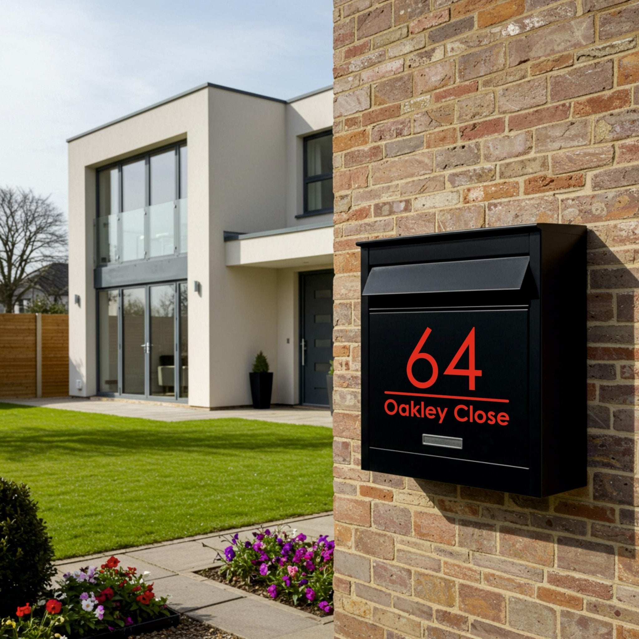 Personalised Postbox Stickers | Modern Font - Capital Letter Signs