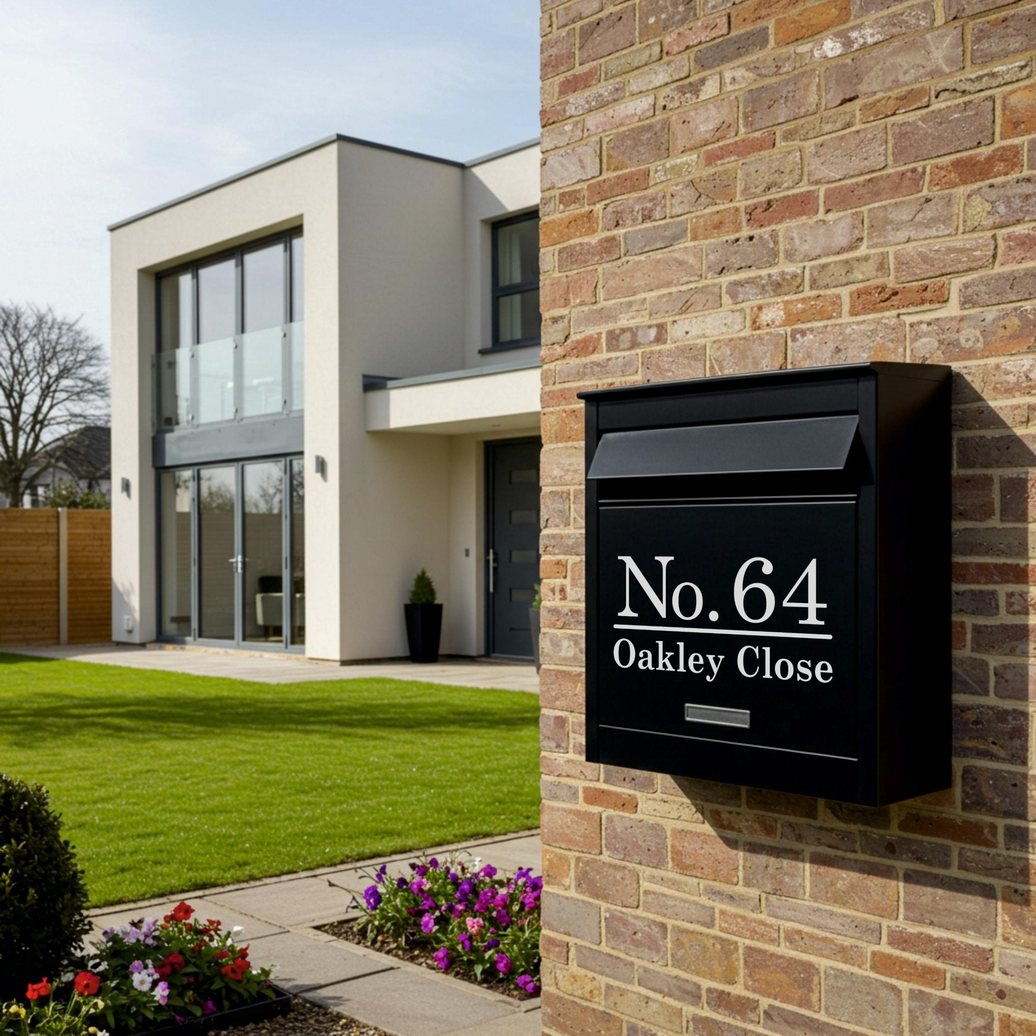 Personalised Postbox Stickers | Traditional Font - Capital Letter Signs