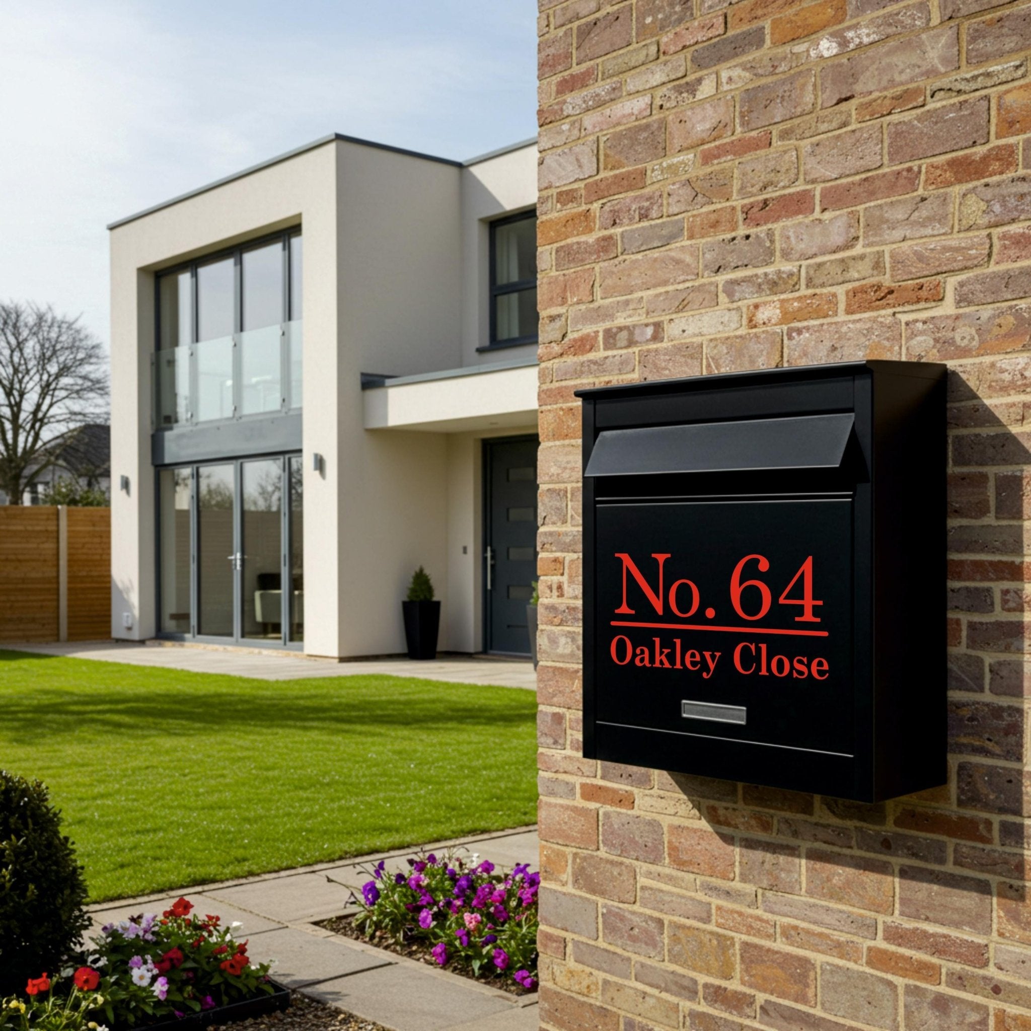 Personalised Postbox Stickers | Traditional Font - Capital Letter Signs