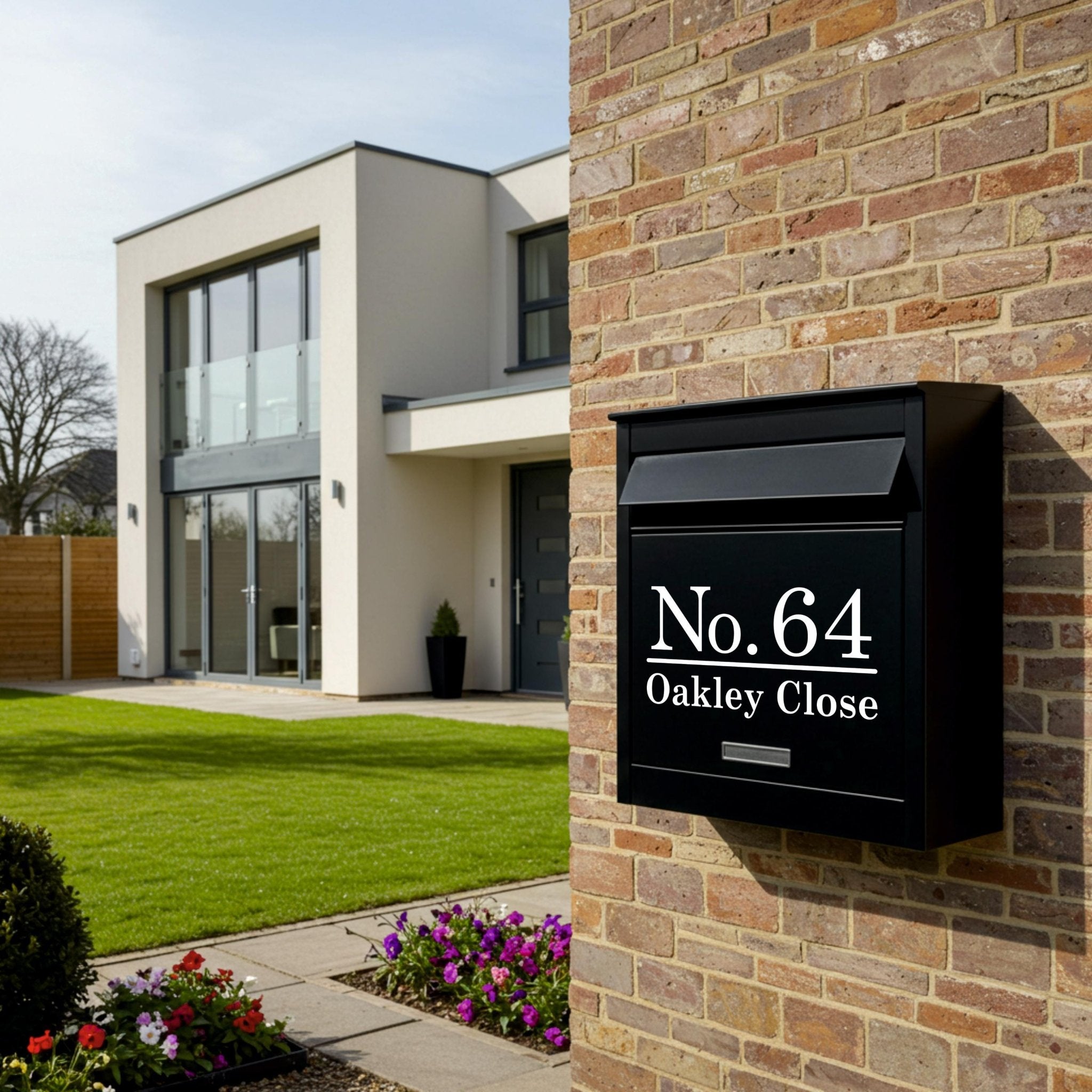 Personalised Postbox Stickers | Traditional Font - Capital Letter Signs