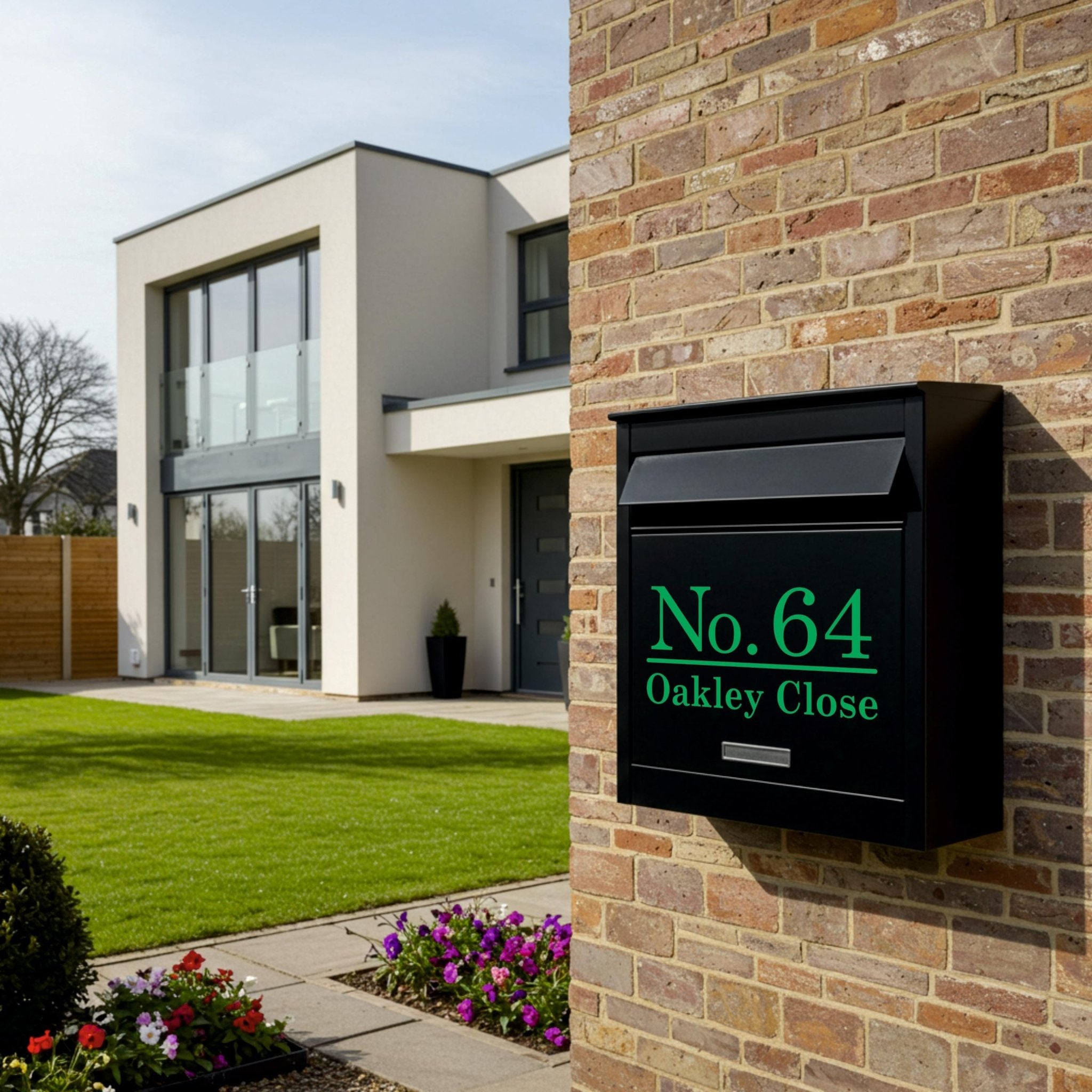 Personalised Postbox Stickers | Traditional Font - Capital Letter Signs