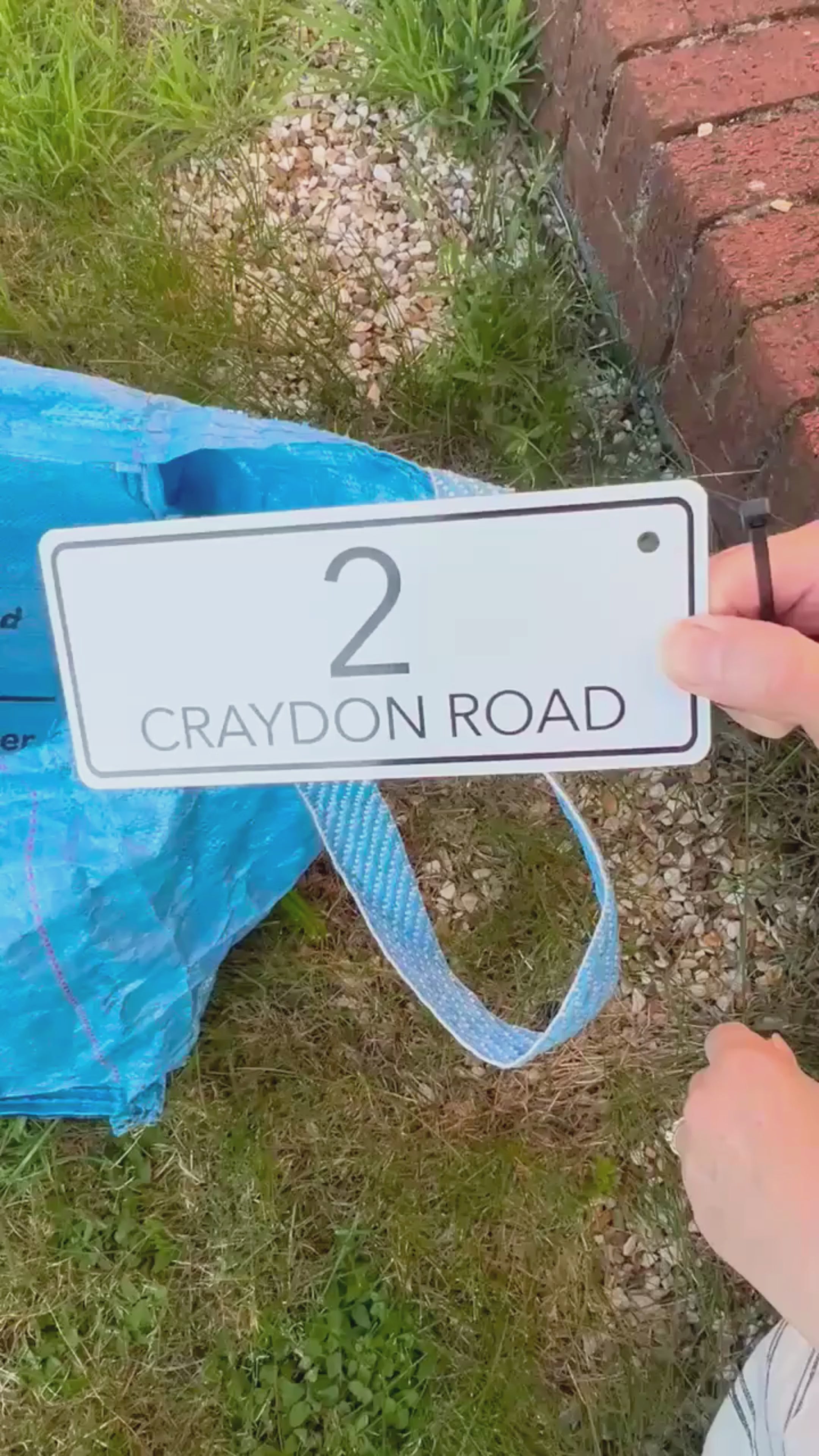 Modern Recycling Bag Tags | Large Number Bin Tag