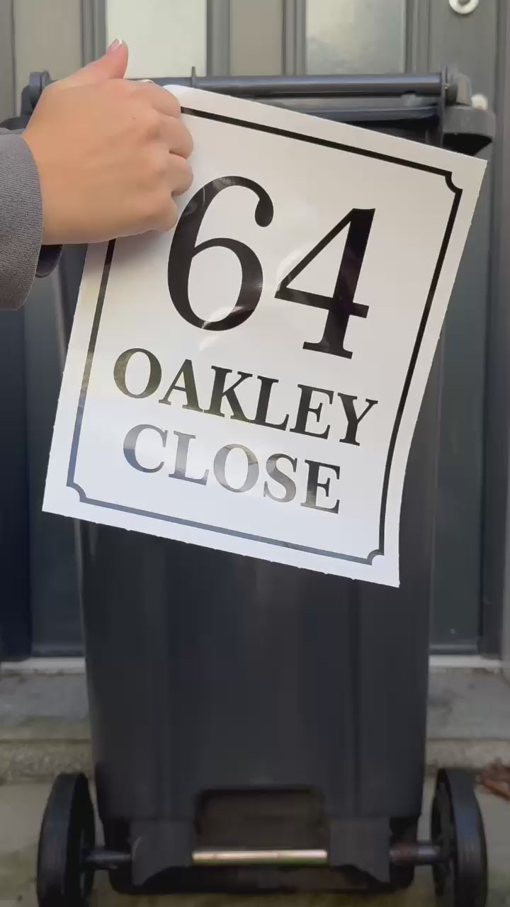 Wheelie Bin Sticker Labels | Vertical Style