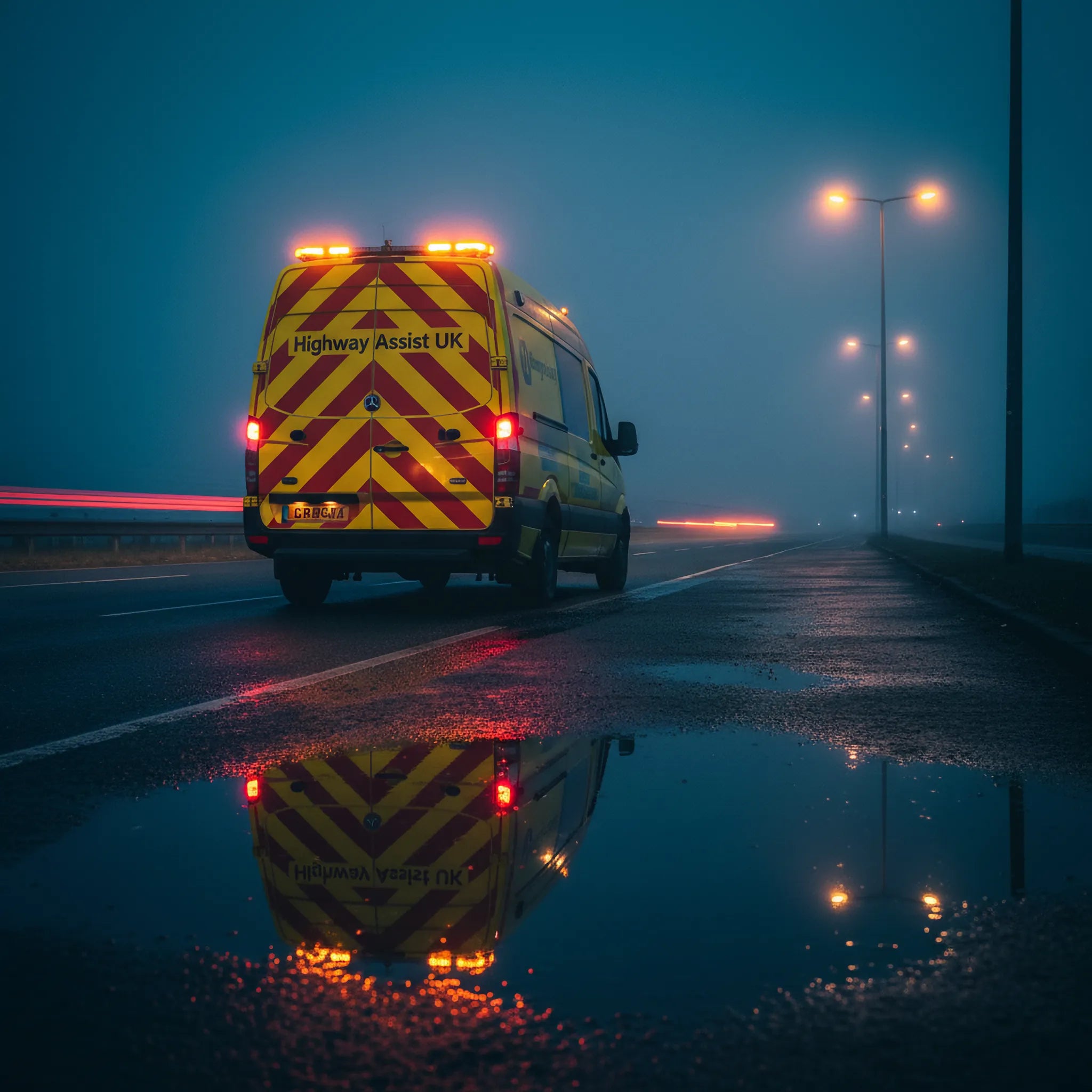 Reflective Vehicle Tape by Capital Letter Signs – context image on commercial van or lorry