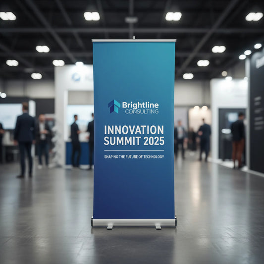 Roller Banner Display by Capital Letter Signs – hero image of pop-up banner stand