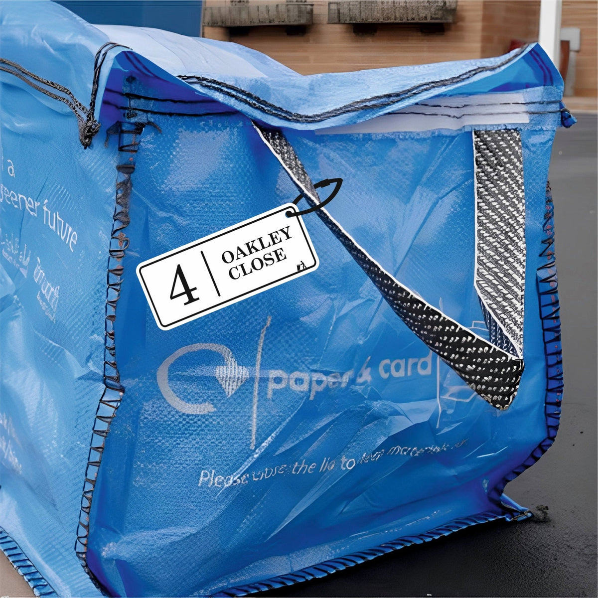 Traditional Recycling Bag Tags | Council Bin Tag - Capital Letter Signs