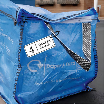 Traditional Recycling Bag Tags | Council Bin Tag - Capital Letter Signs
