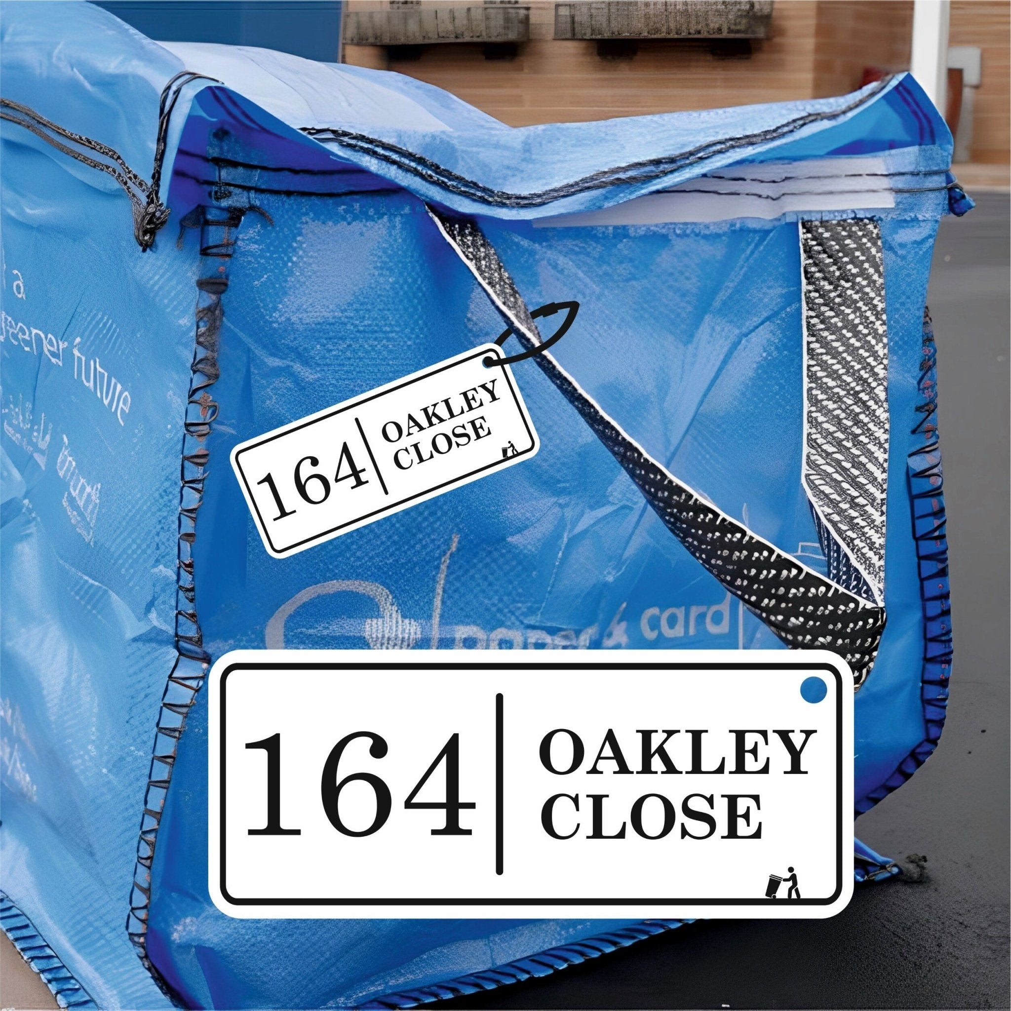 Traditional Recycling Bag Tags | Council Bin Tag - Capital Letter Signs