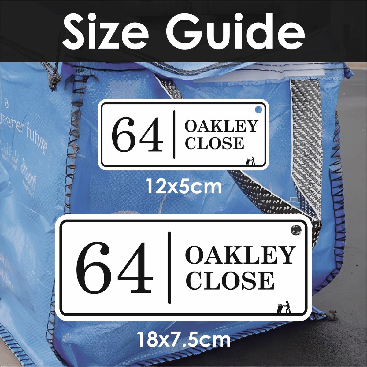 Traditional Recycling Bag Tags | Council Bin Tag - Capital Letter Signs