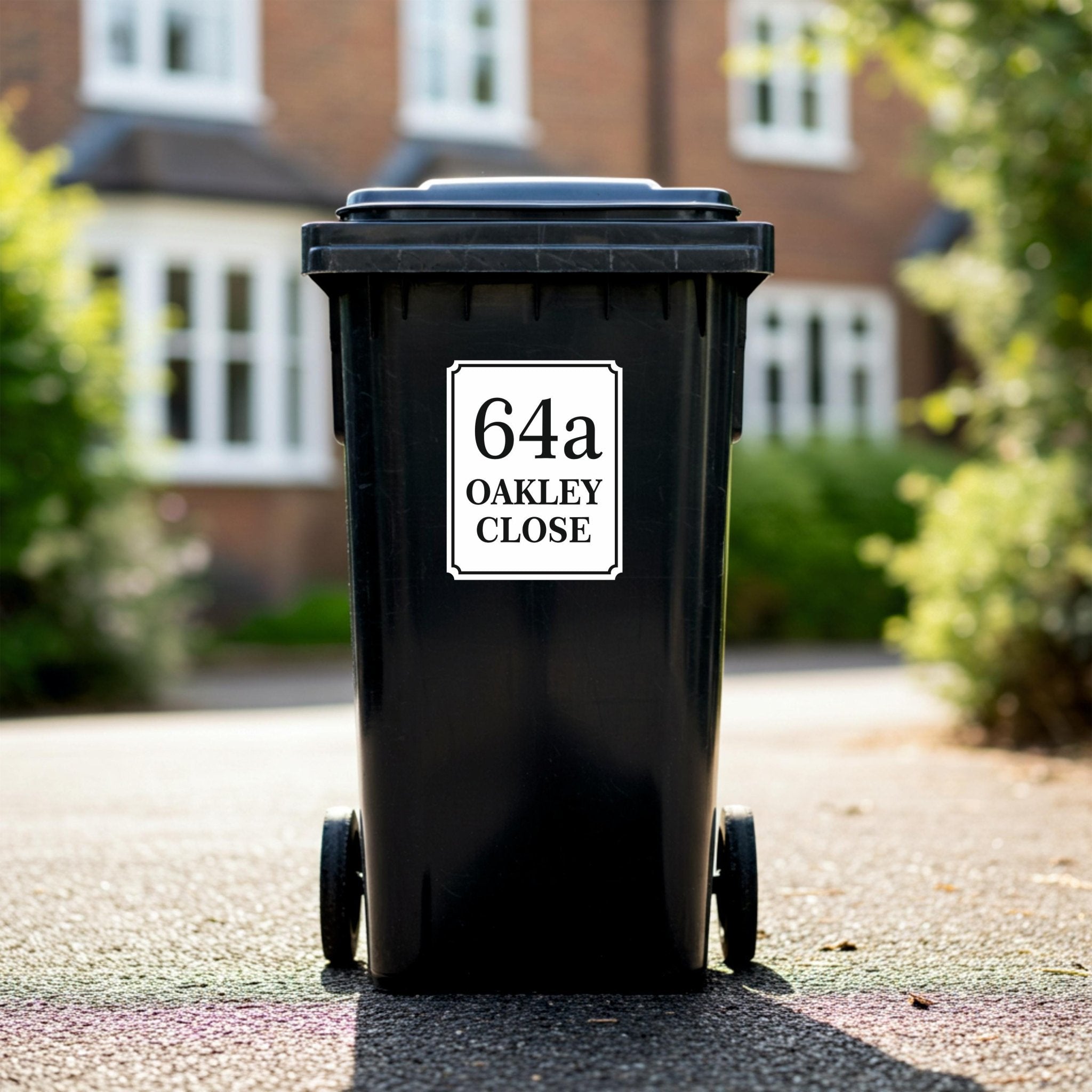 Wheelie Bin Sticker Labels | Vertical Style - Capital Letter Signs
