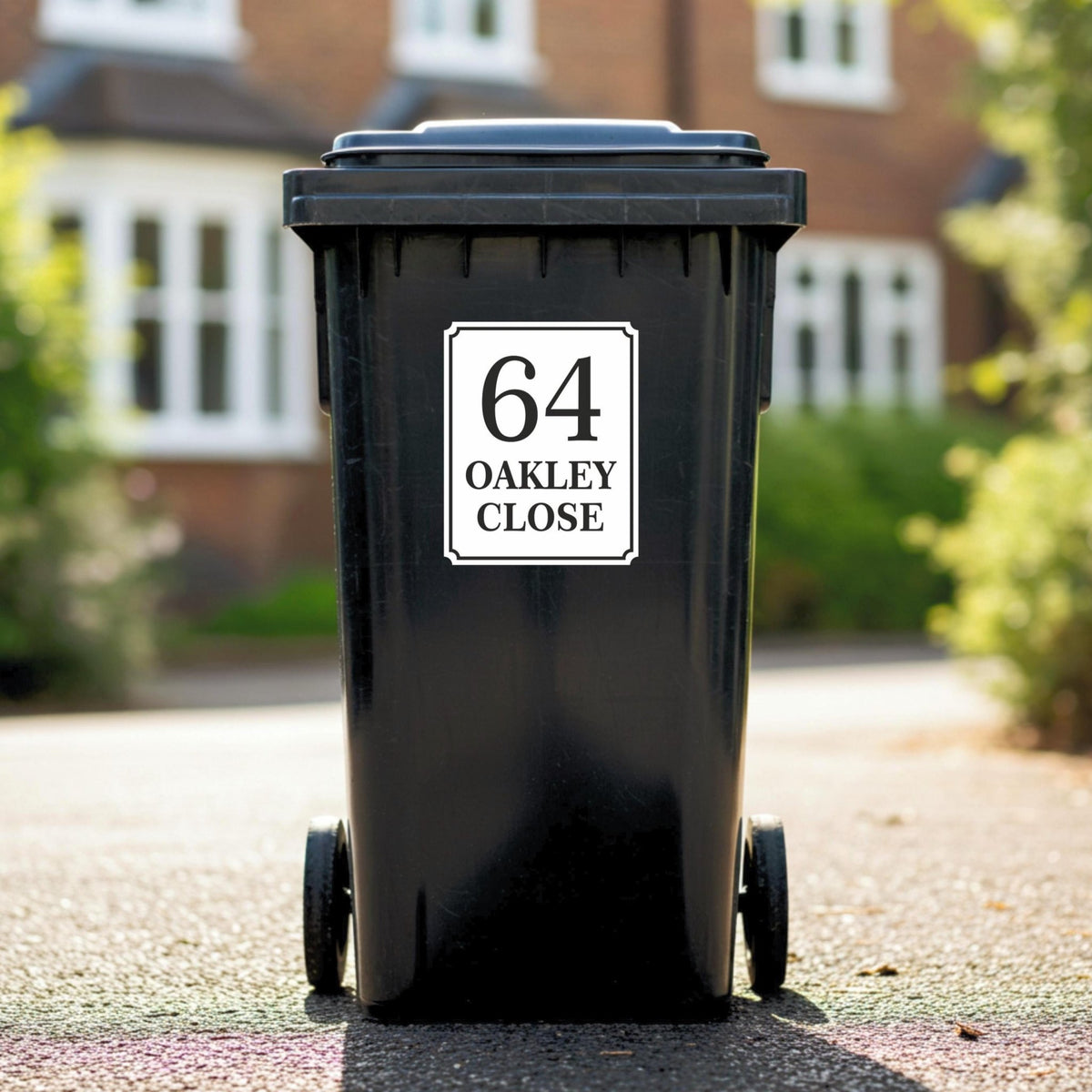 Wheelie Bin Sticker Labels | Vertical Style - Capital Letter Signs