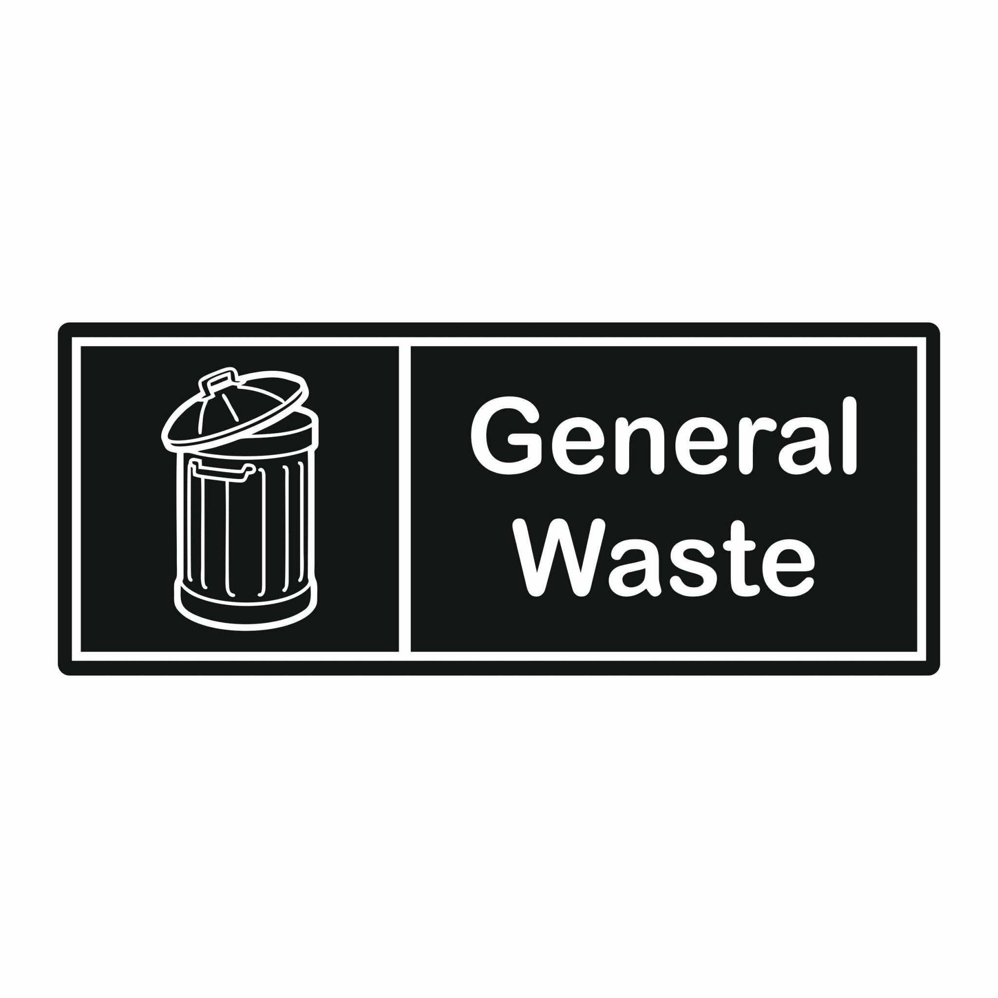 x6 Recycling Bin Labels | Waterproof Recycling Bin Stickers - Capital Letter Signs