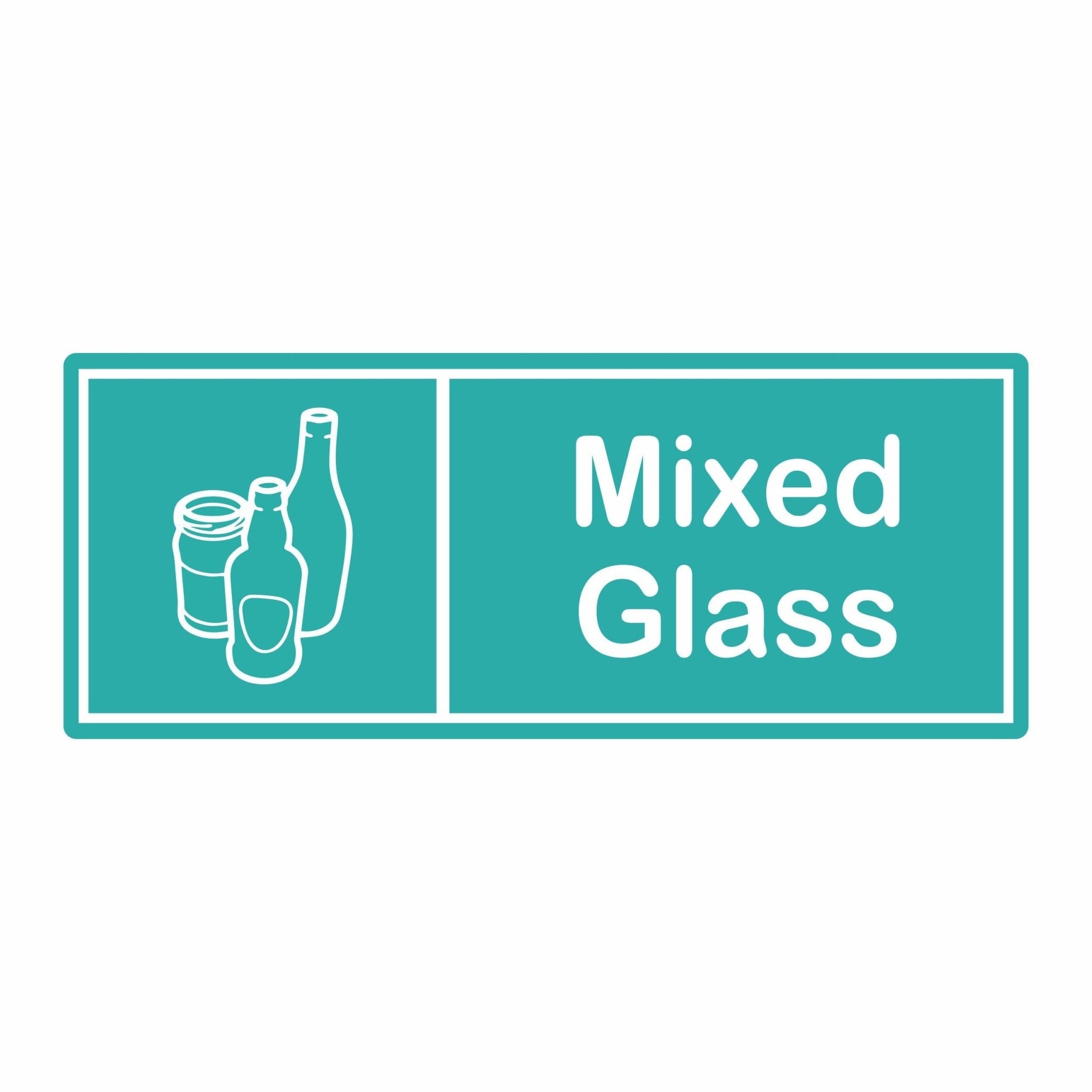 x6 Recycling Bin Labels | Waterproof Recycling Bin Stickers - Capital Letter Signs